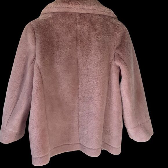 LOFT Outlet Dusty Pink Faux Fur Jacket Sz XS - Picture 3 of 9